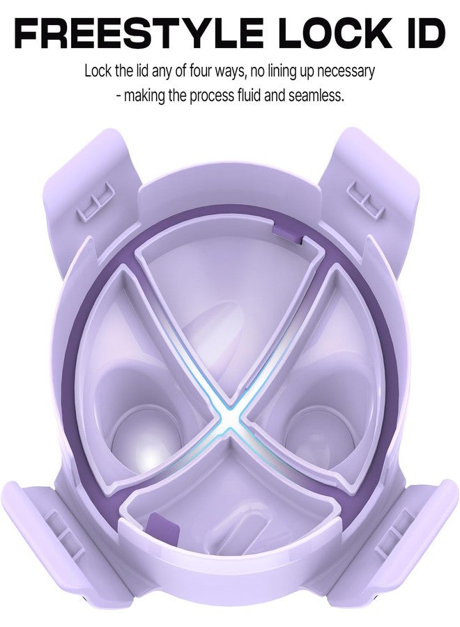 Hydra Cup DualShaker Pro 32 oz Shaker Bottle for Protein Shakes, Shaker Cup w/Handle & Ball Blender Whisks, Dual Mixing Shaker Bottle with Storage, 2 in 1, for Travel To Go, BPA Free (Purple) - Image 3